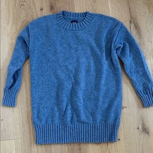 GAP Women's Heather Blue Crewneck Sweater